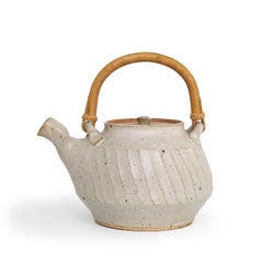 Light Grey Faceted Teapot by Warren MacKenzie