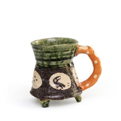RARE RAVEN MUG WITH POLKA DOT HANDLE (INV# NP3769) by Suzuki Goro