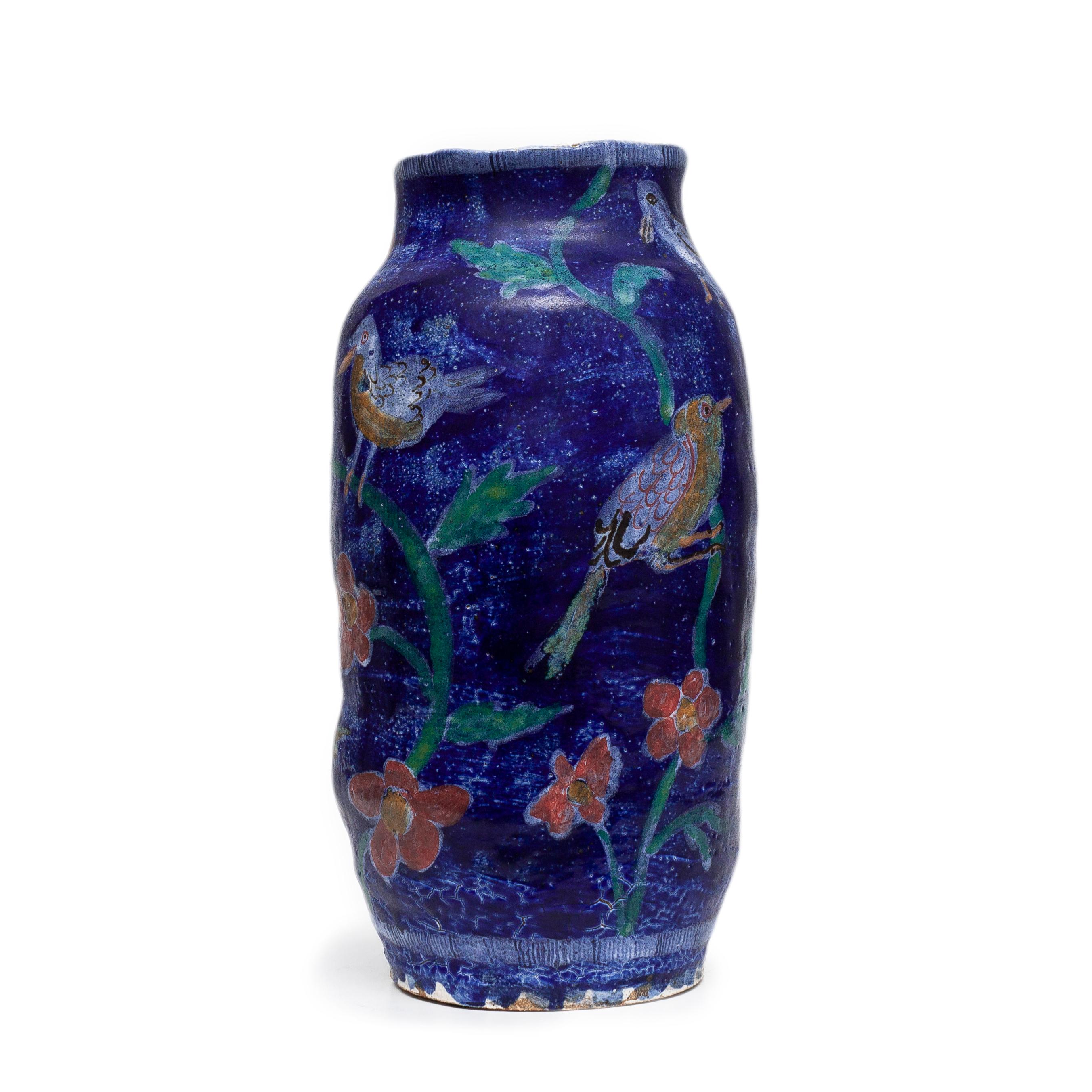 Flower and Bird Vase by Michael and Magdalena Suarez Frimkess - Art by Magdalena & Michael Frimkess