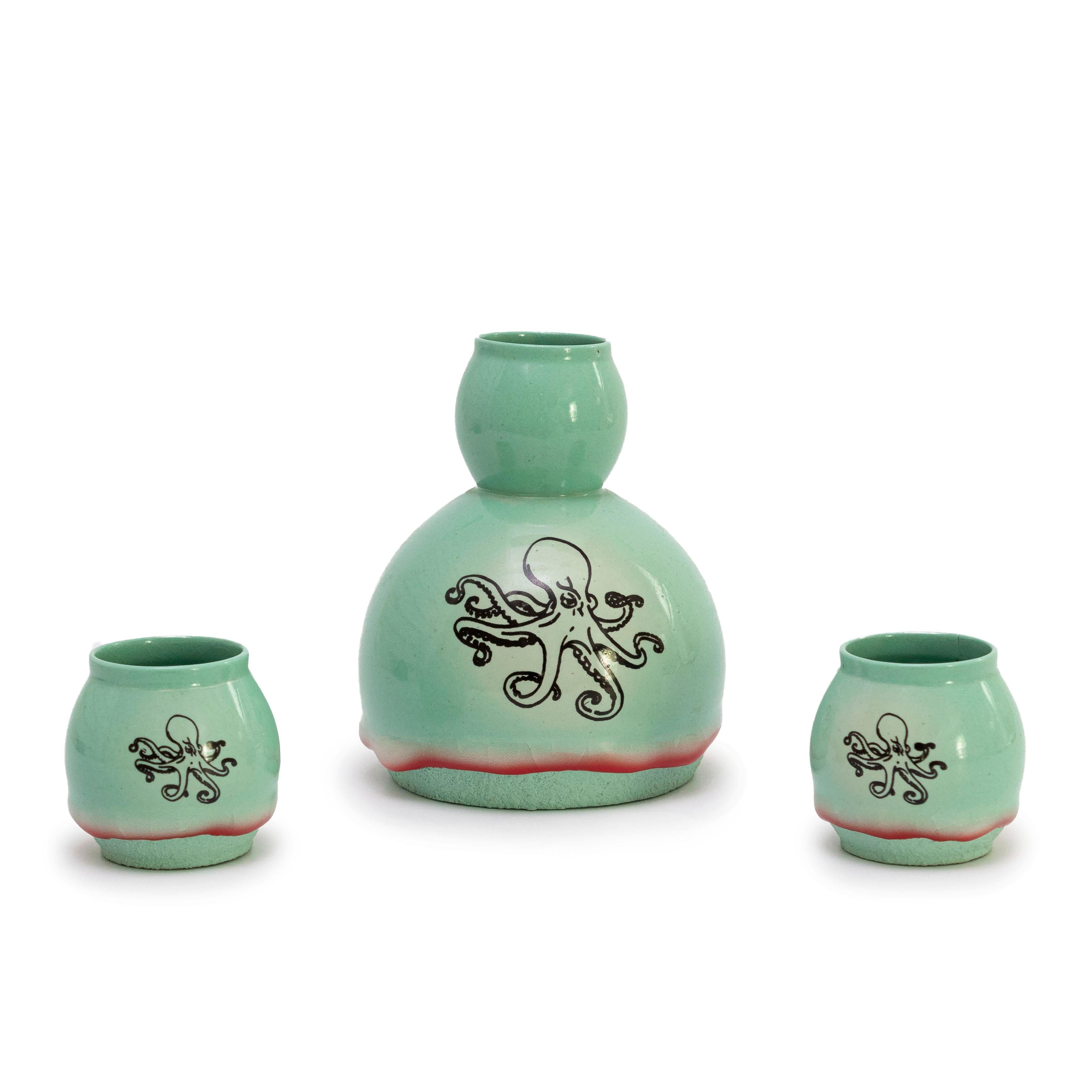 Ensemble de Sake octopus de Ron Nagle en vente 1