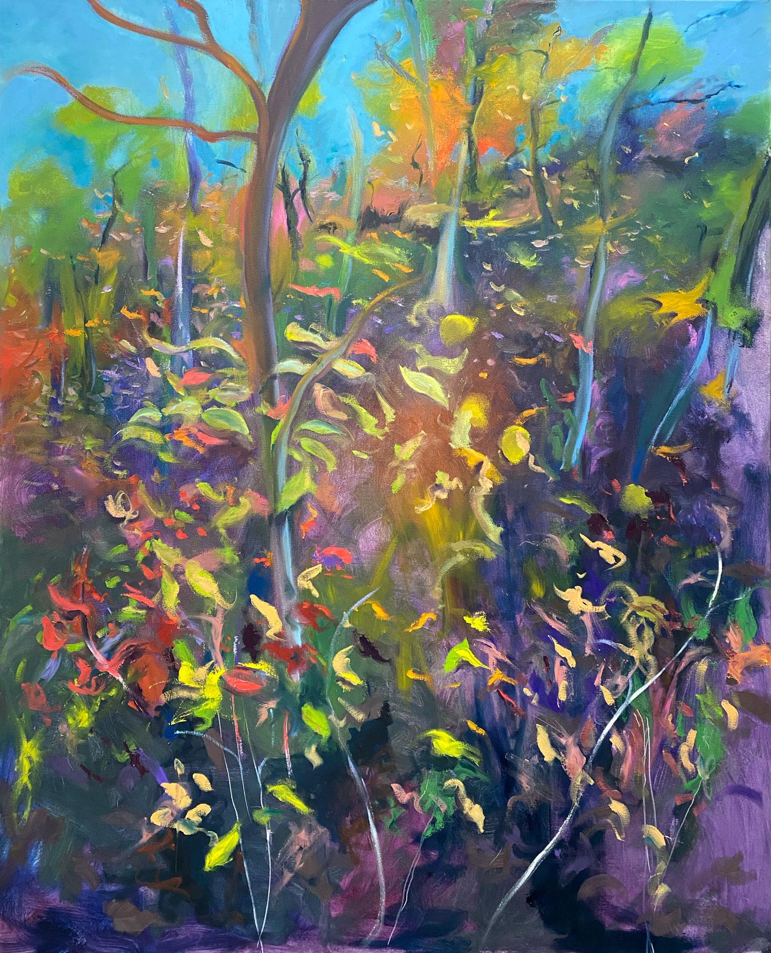 Tom Weinkle Landscape Painting – Fallende Blätter 60 X 40