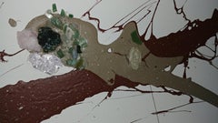 Sea Treasure- Diptych 48 X 96 Semi Precious Stones and Sand with Acrylic.