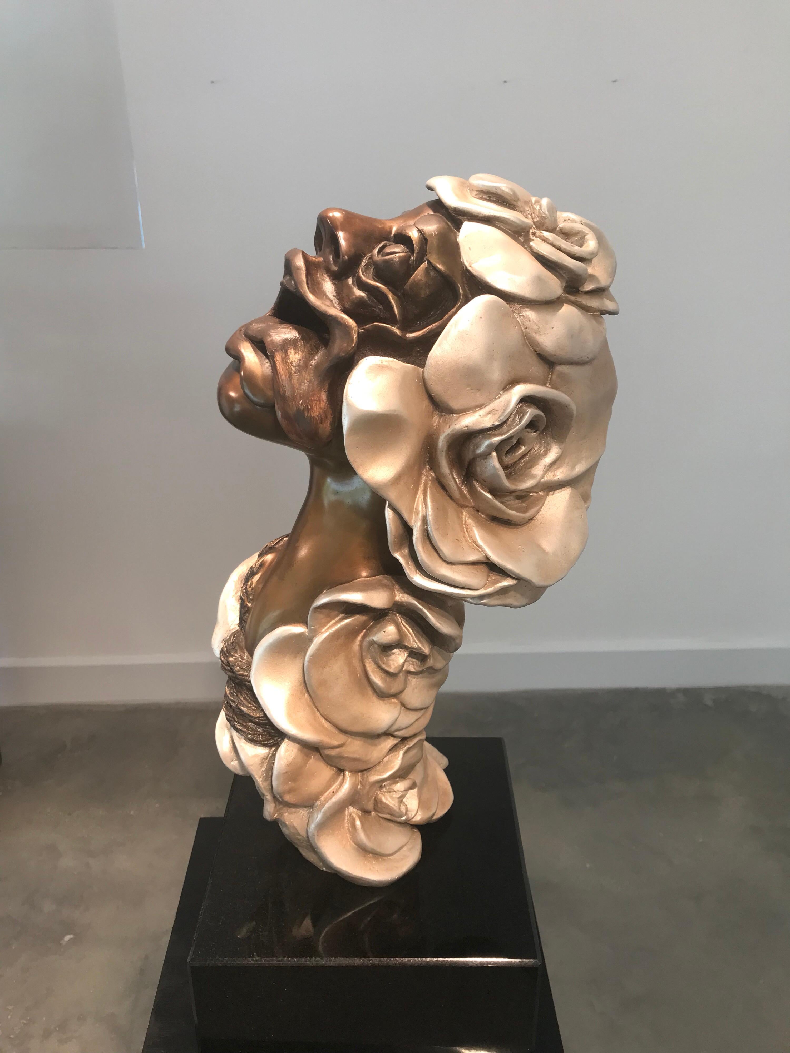 Strange Fruit - Billie Holiday Bronze 24"H - Sculpture by Deborah Philips Nemeth