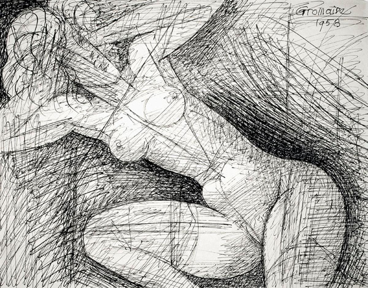 Nu, mains dans ses cheveux (Nudo, mani nei capelli)