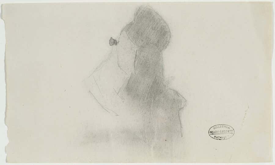 WOMAN WITH OPERA GLASSES (STUDY FOR "IN THE LOGE").