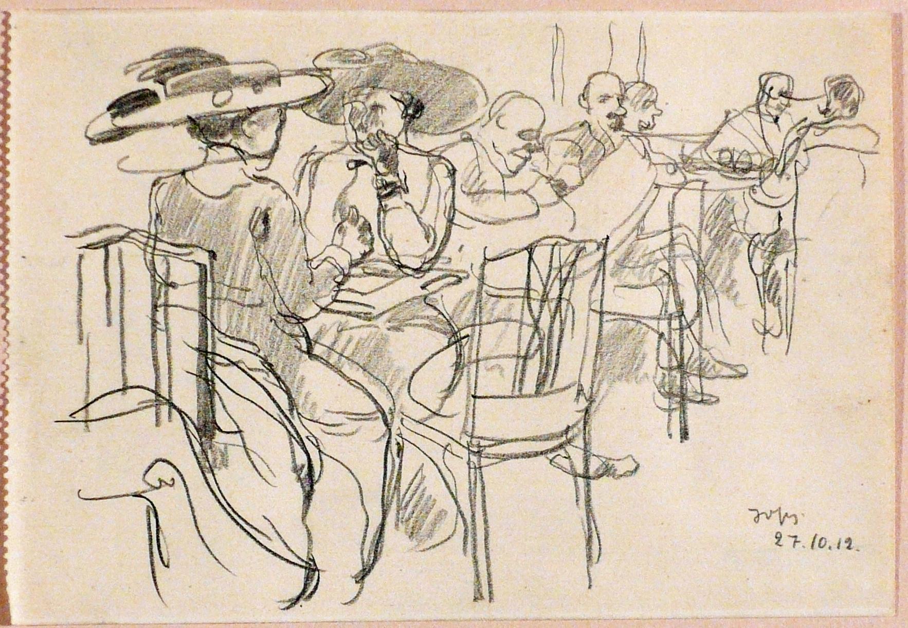 George Grosz Figurative Art - CAFE JOSTY