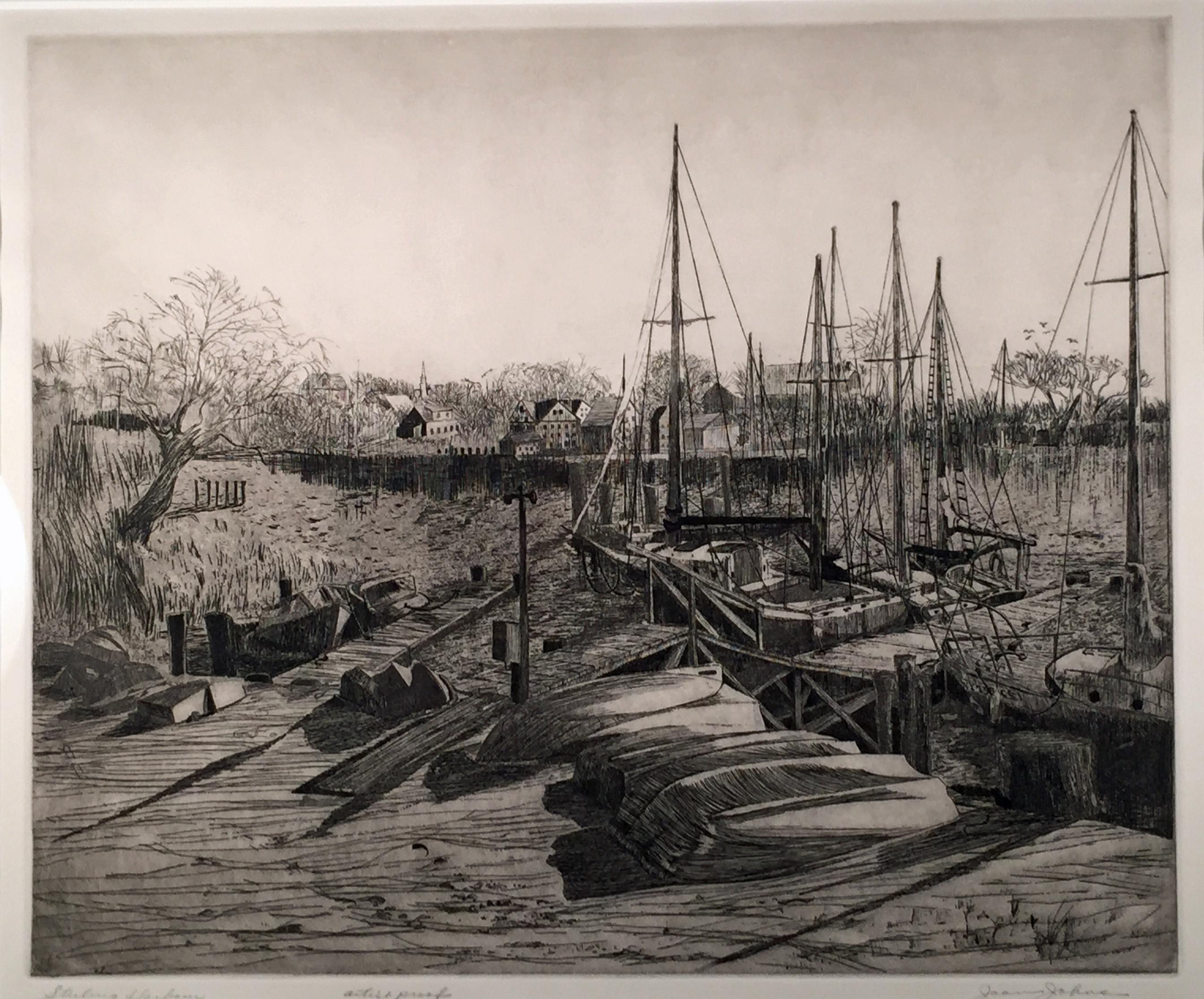 Joan Johns Landscape Print - STERLING HARBOUR