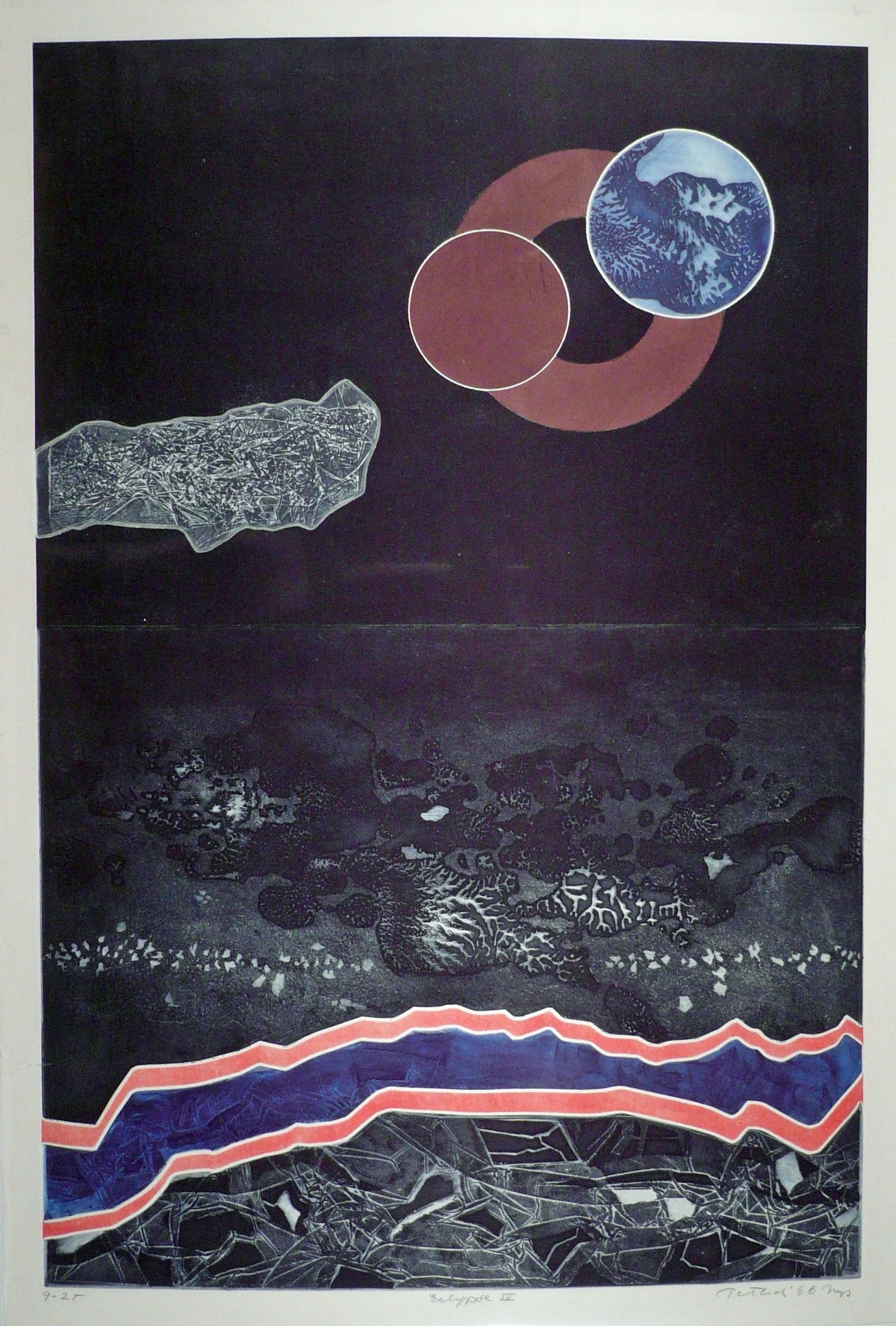 Gabor Peterdi Abstract Print - ECLIPSE IV