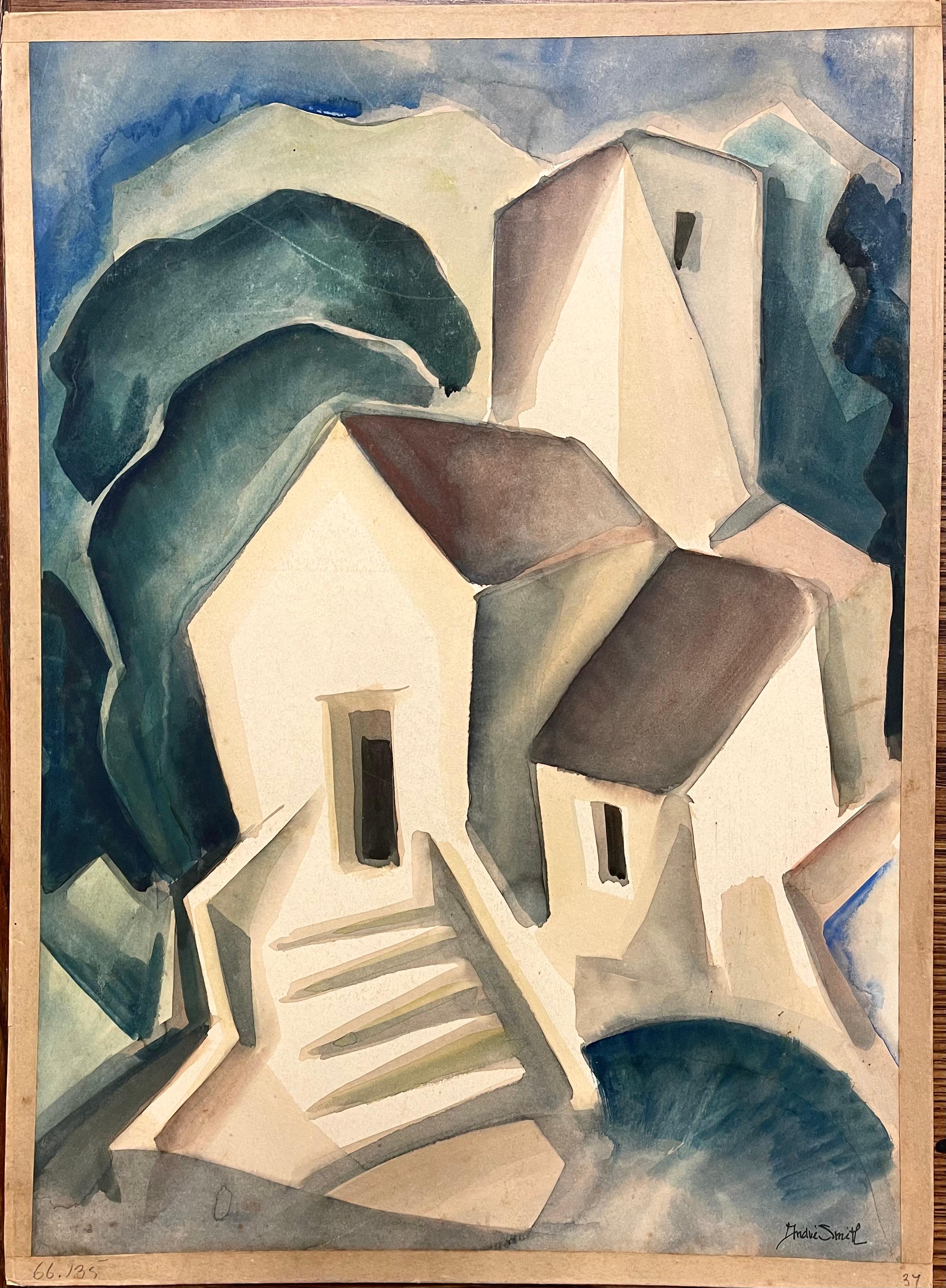 Jules André Smith.  Landscape Art – UNBETITELT (SURREALISTISCHES HAUS)