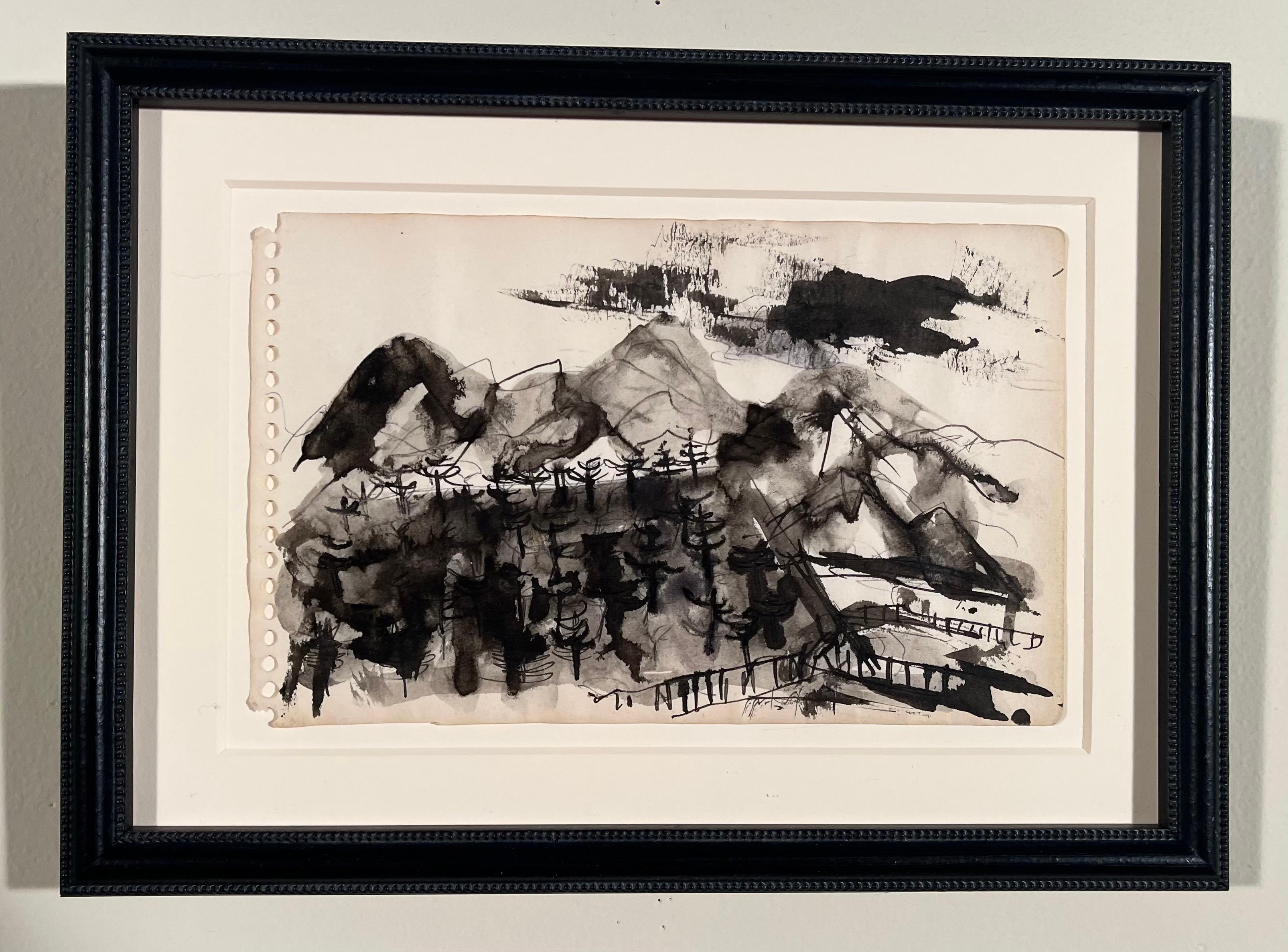 Landscape Art di William Thon - DISEGNO DEL QUADERNO DEGLI SCHIZZI SENZA TITOLO #1