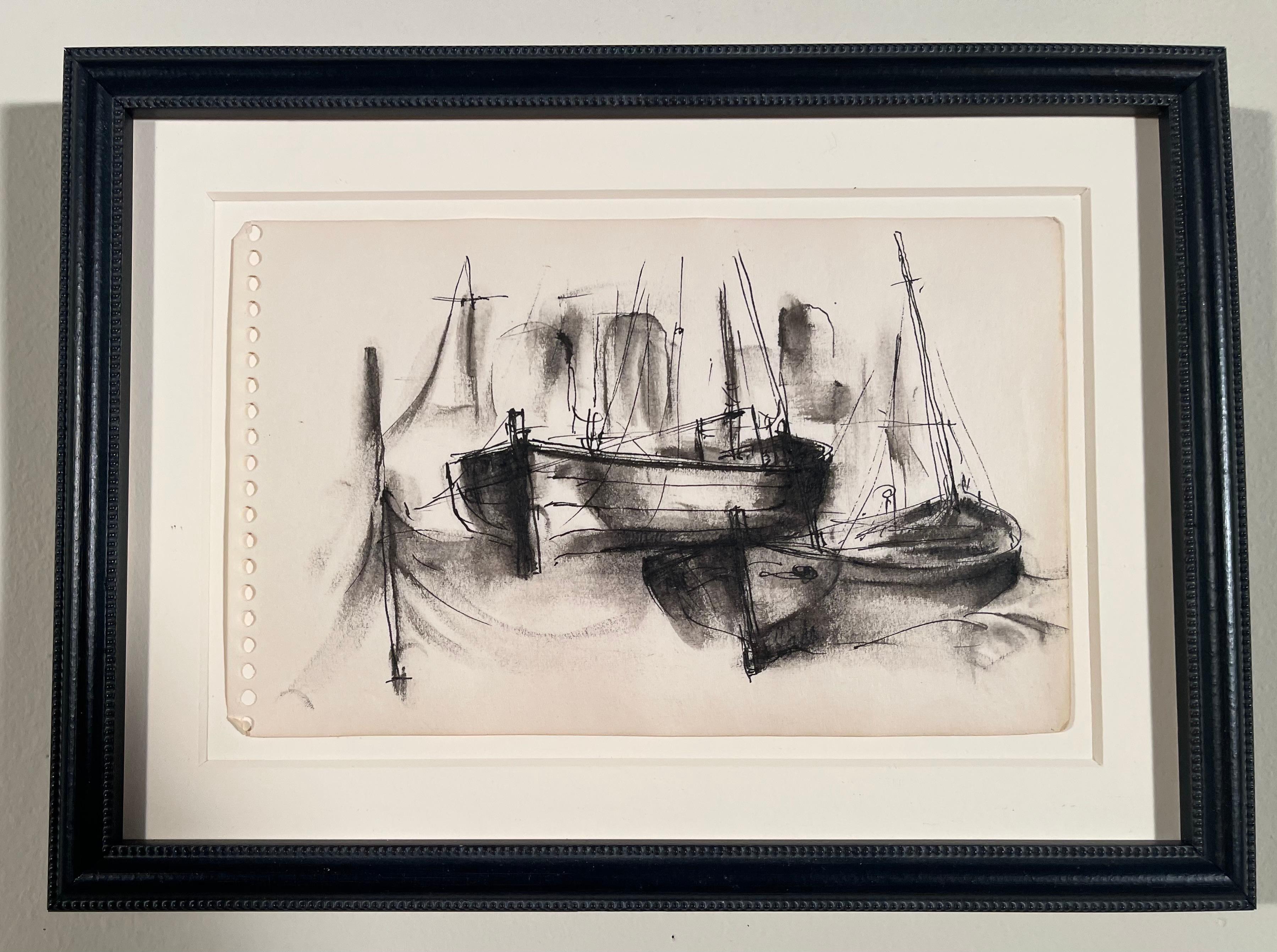 William Thon Landscape Art – UNBETITELTES SKIZZENBUCH ZEICHNUNG #4
