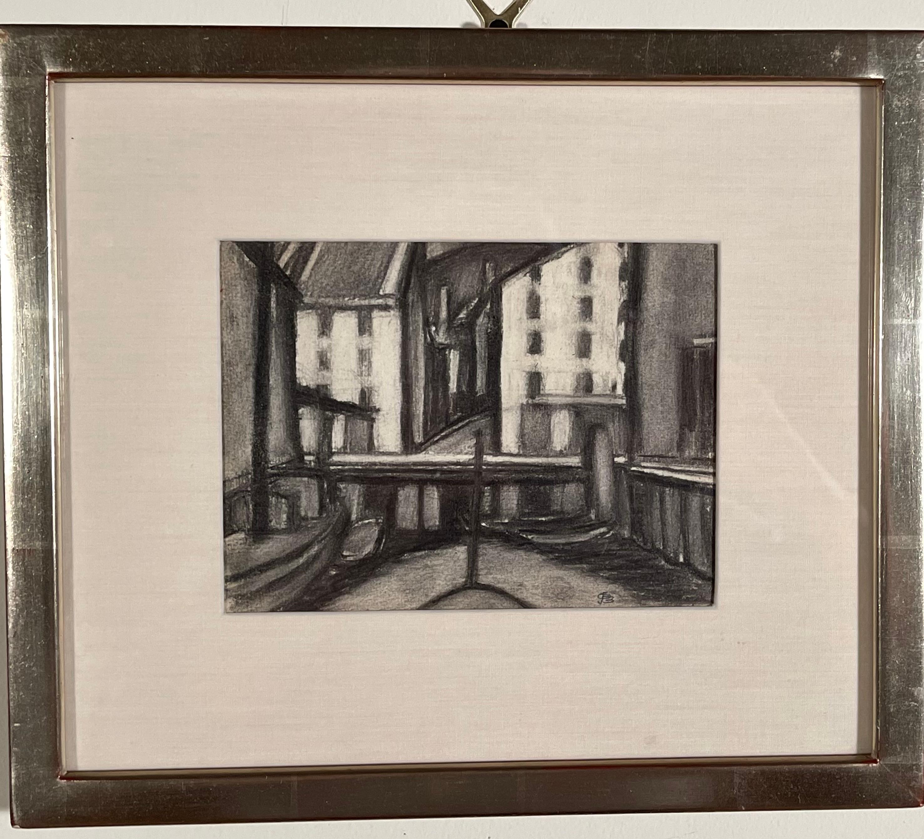 PORTLAND ALLEY – Art von Oscar Bluemner