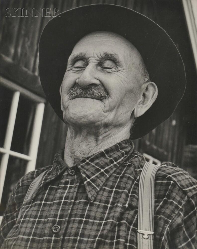 James A. Moore Portrait Photograph - THE BOOTHBAY MAN - PAPPY ROBINSON - MAINE'S OLDEST ACTIVE LOBSTER FISHERMAN