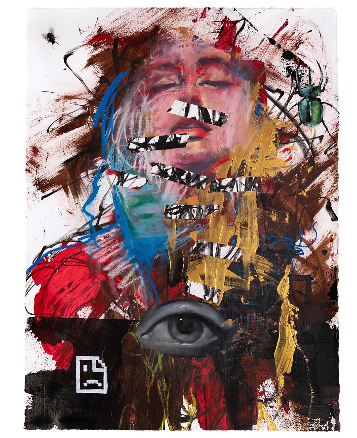 Vertical Figurative Drawings and Watercolors