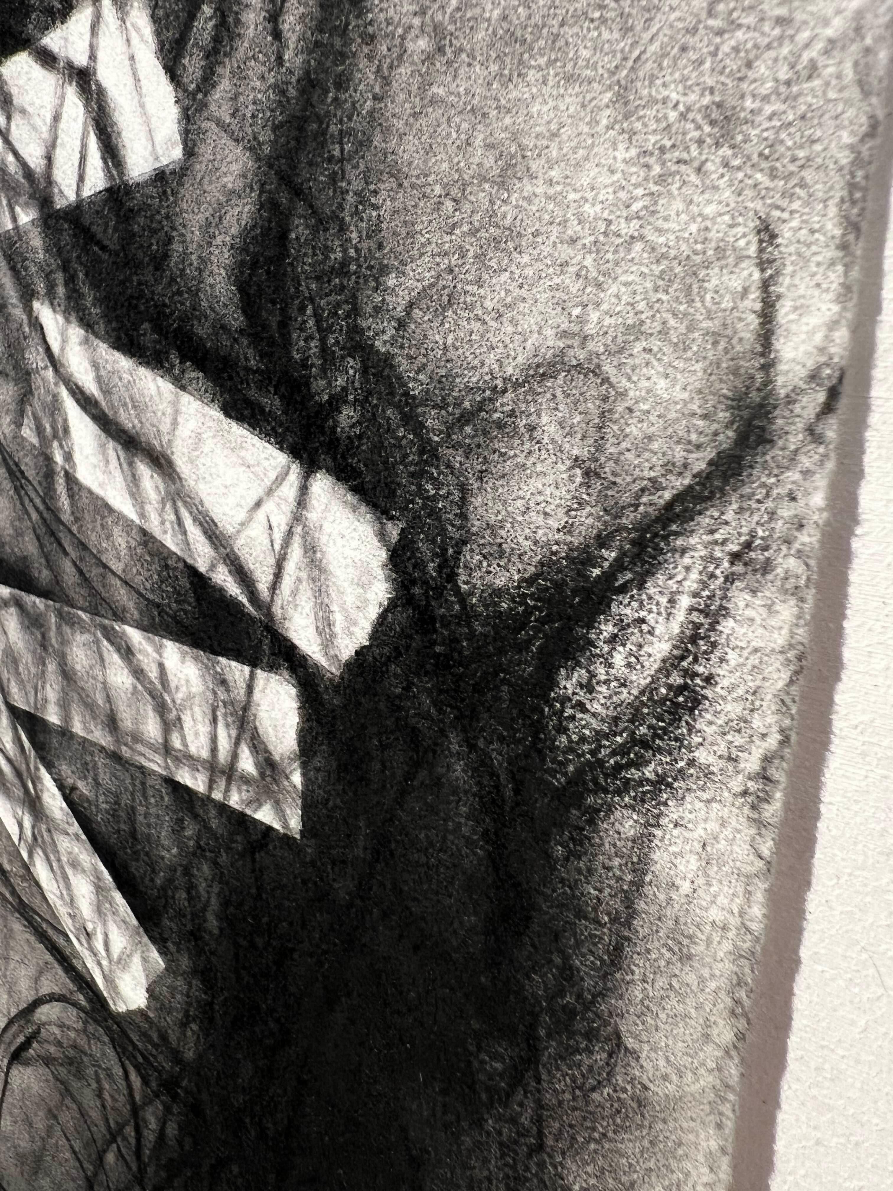 Dies ist ein handgezeichnetes Original-Kunstwerk auf schwerem Papier von Internet-Sensation mad charcoal
Er wird vertreten durch Krause Gallery NYC 

Schiffe gerollt in einer Röhre