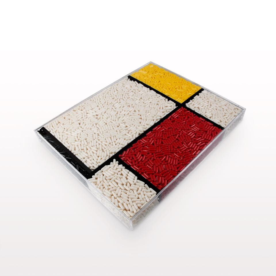HE-Art Disease - pill box (wall hanging or lays flat) - Sculpture by Francesco Vullo