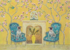 Fur and Feathers - 21st century, Contemporary, Acrylic, Animal painting, dog