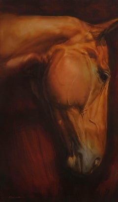 Head XII - horse painting - contemporary - figurative art