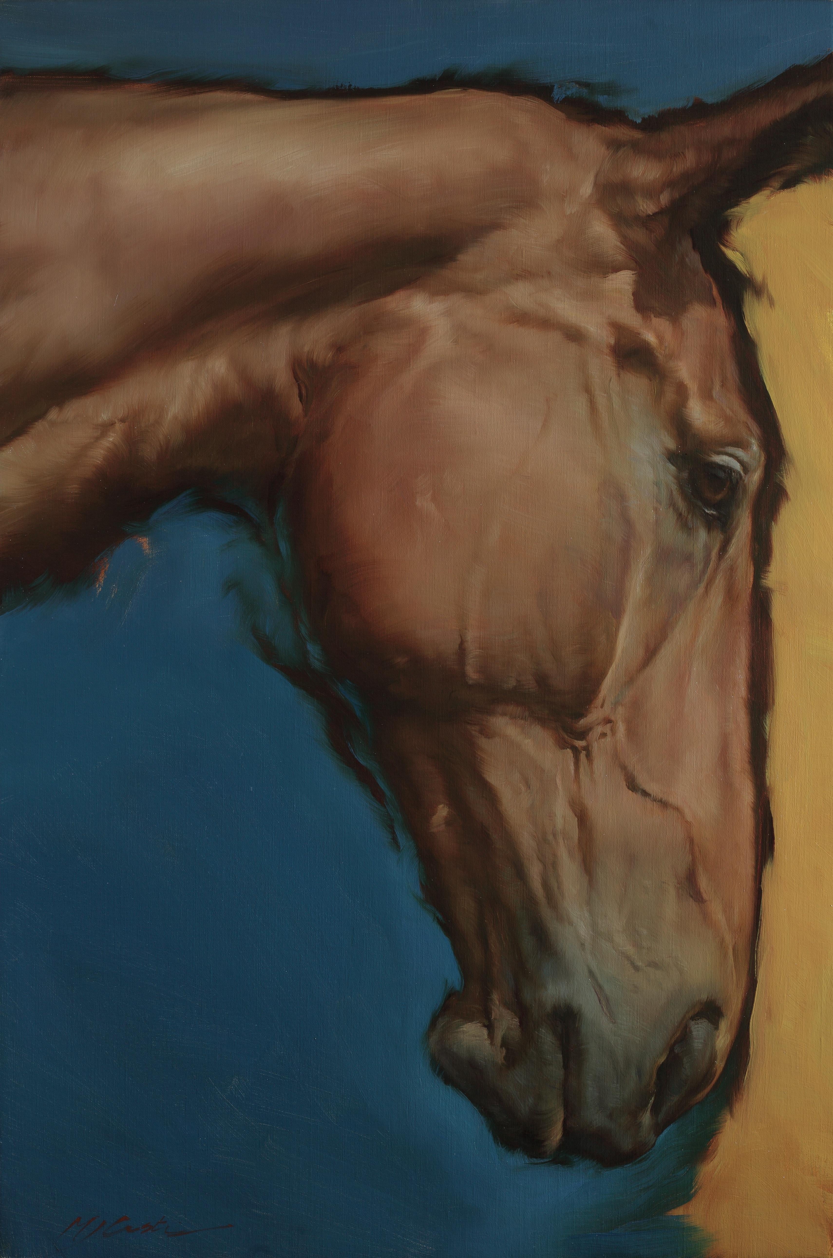 Michael J Austin Animal Painting - Equus III- Horse painting - Contemporary - 21st Century