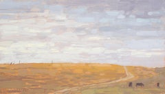 Pasture Road with Clouded Sky