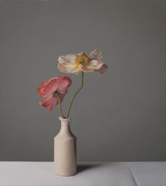 Used Still Life with Red and Pink Icelandic Poppies