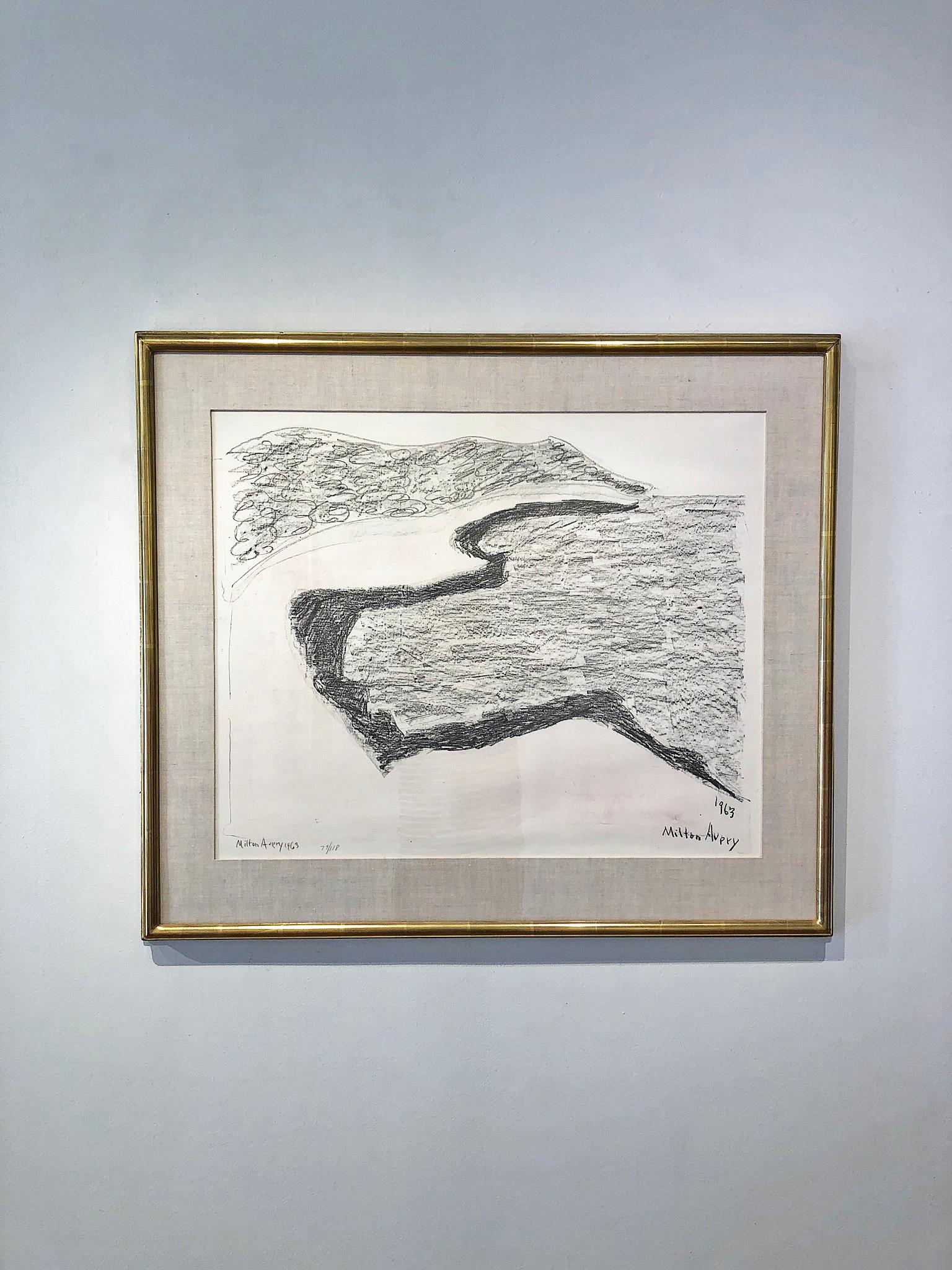 Milton Avery Landscape Art - Grey Sea