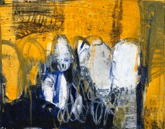 Oil & cold wax painting, Sandrine Kern, Untitled #6