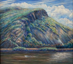 Peinture de paysage des années 1930 d'Arthur Frischke 'Crows-Nest Mountain'