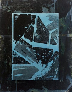 Minimalistischer Minimalismus, Mischtechnik auf Tafel von Patrick Berran, ohne Titel