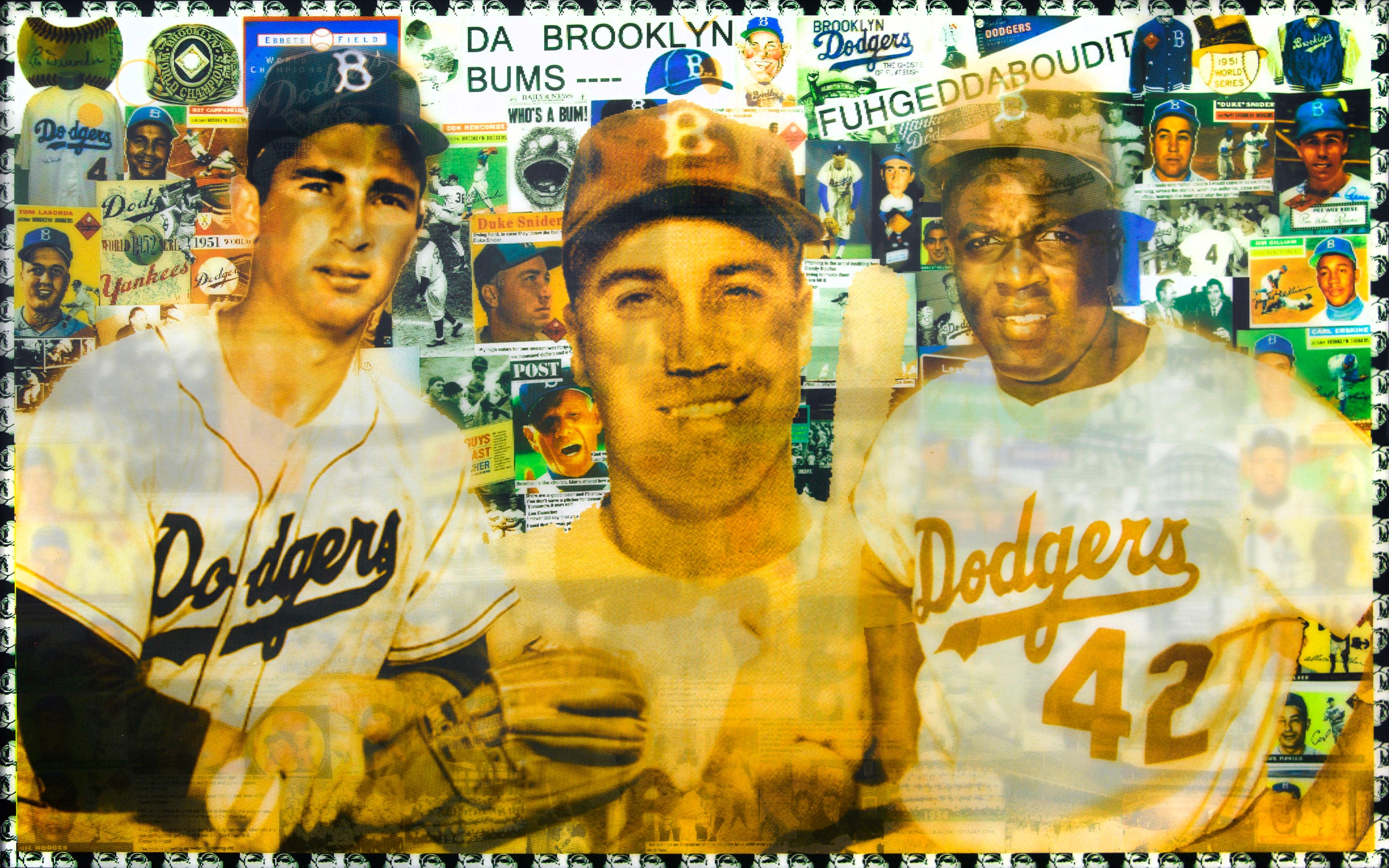 Dodgers Da Brooklyn Bums, Lentikulardruck von DJ Leon, 36 x 24 Zoll