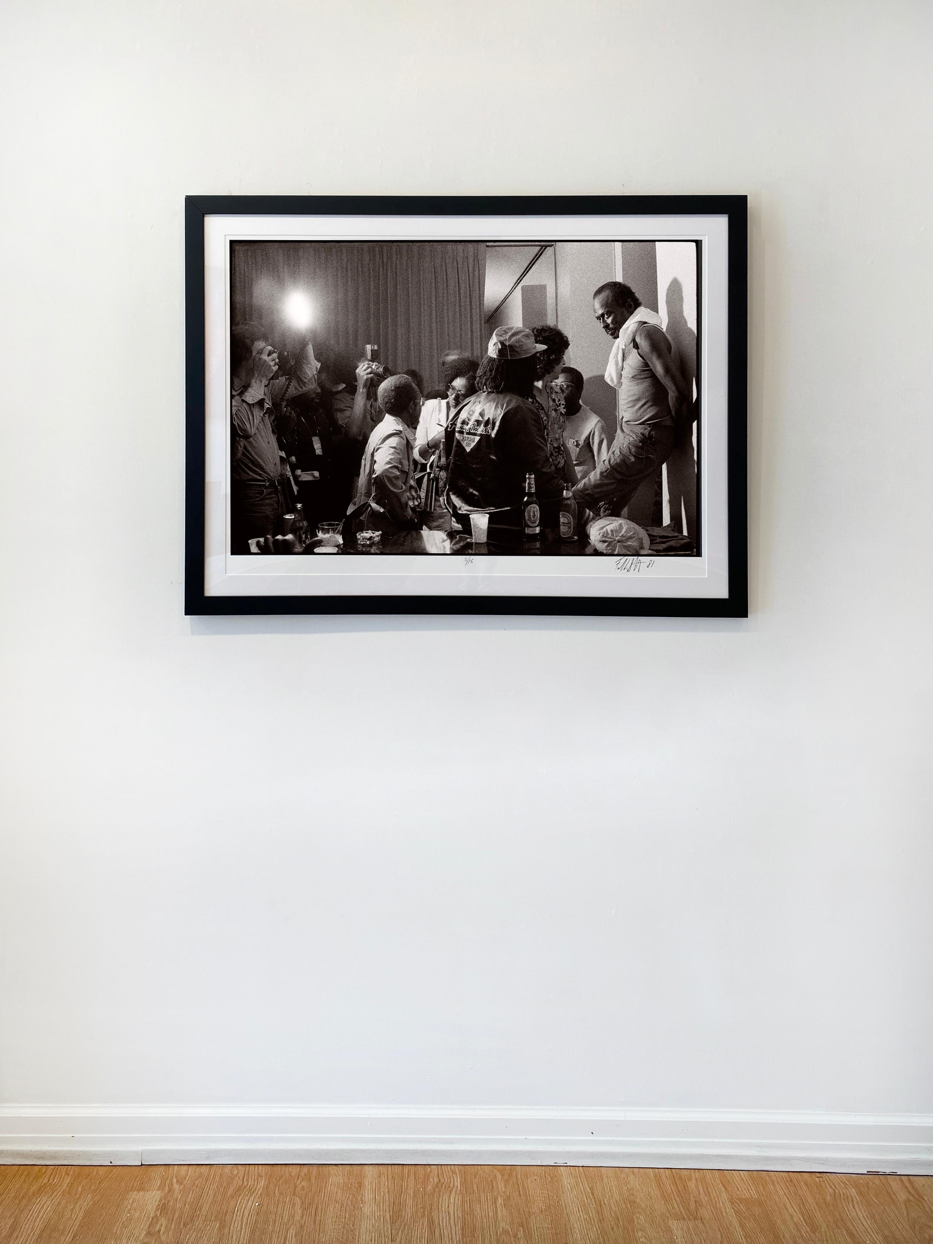 Jazz Photograph of Miles Davis by Frank Stewart, 'Miles in the Green Room' For Sale 2