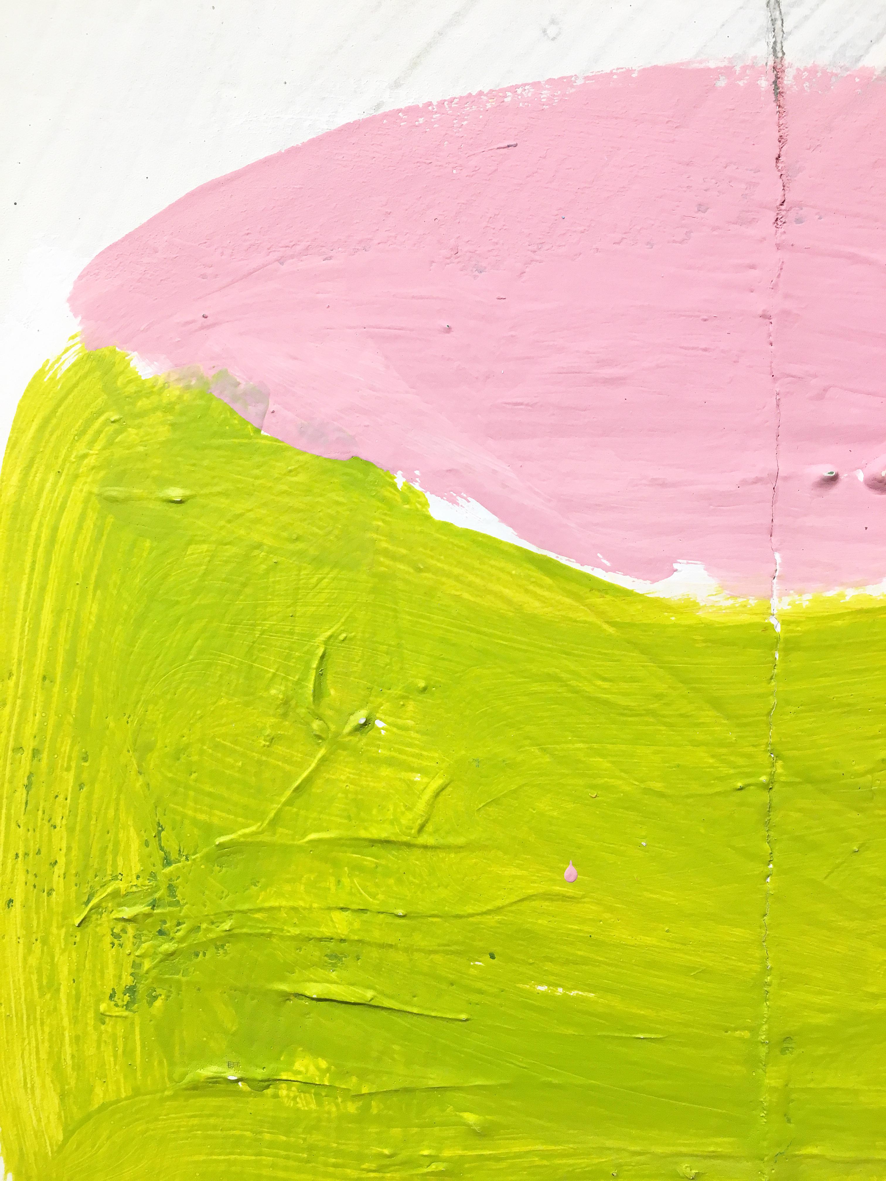 Mixed media painting of cake, Gary Komarin, Cake (Pink & Lime) 4