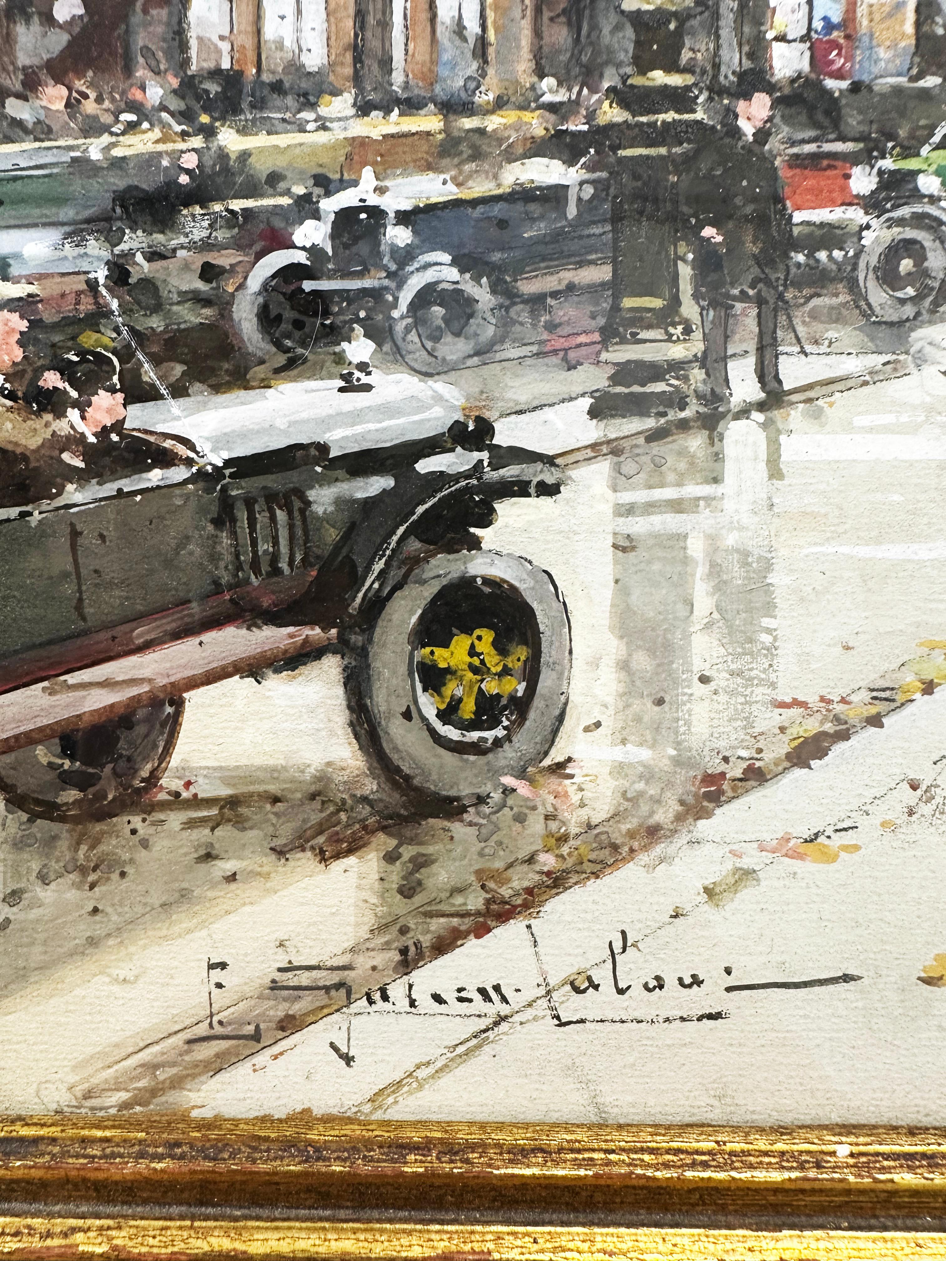 Lively Street Scene 'La Place de la Madeleine, Paris'' Eugène Galien-Laloue For Sale 8