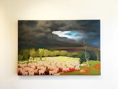 The Coming Storm: Mixed Media Oil Painting, Realist, 36x54 in.