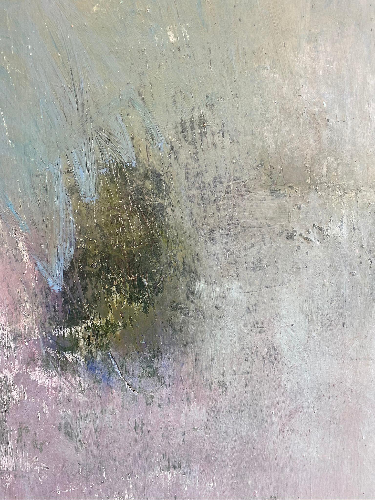 Oil & cold wax painting, Sandrine Kern, Pink Daze For Sale 1