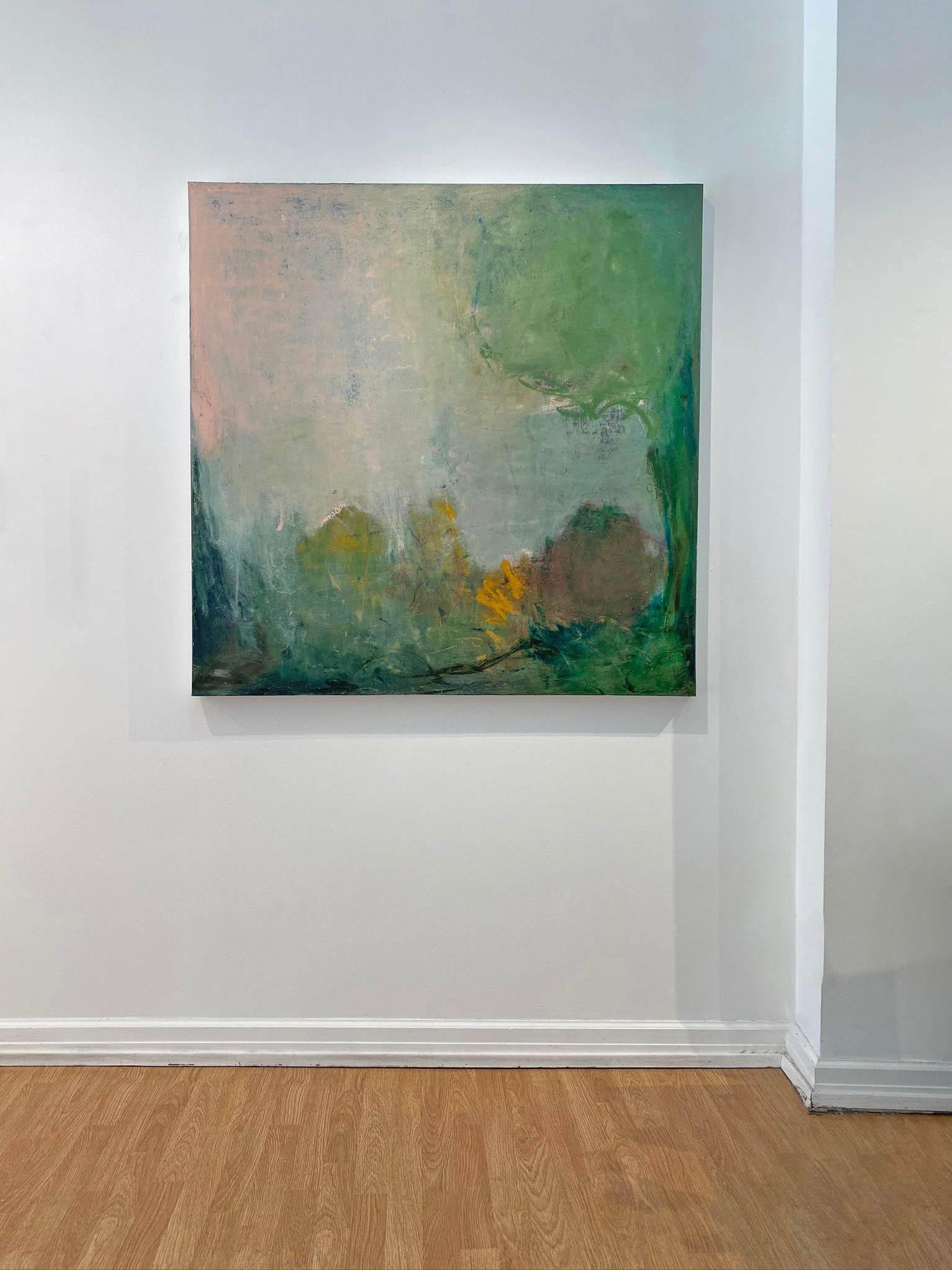 Oil & cold wax painting, Sandrine Kern, Spring 2