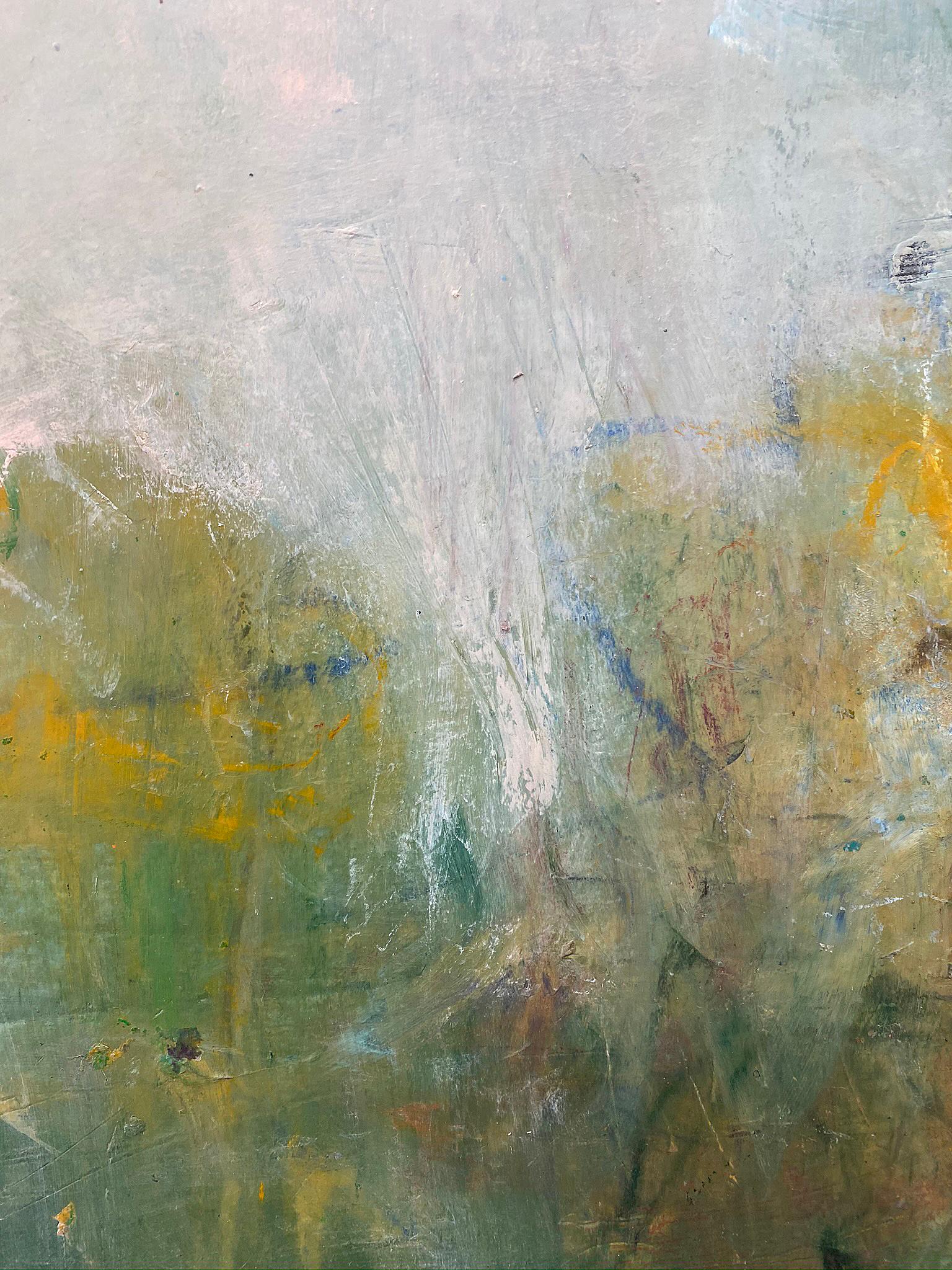 Oil & cold wax painting, Sandrine Kern, Spring 4