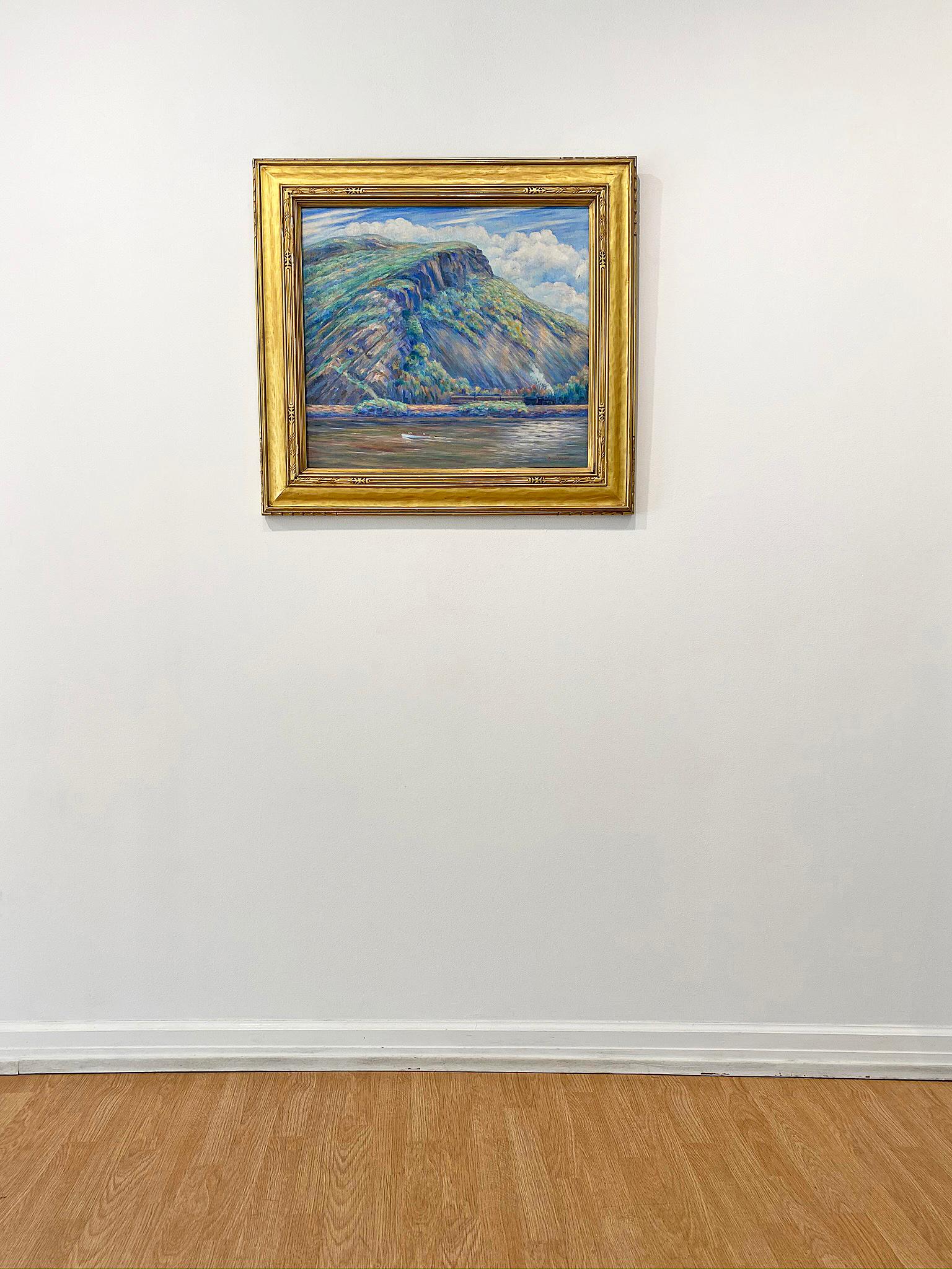 Landschaftsgemälde von Arthur Frischke aus den 1930er Jahren 'Crows-Nest Mountain'. im Angebot 2
