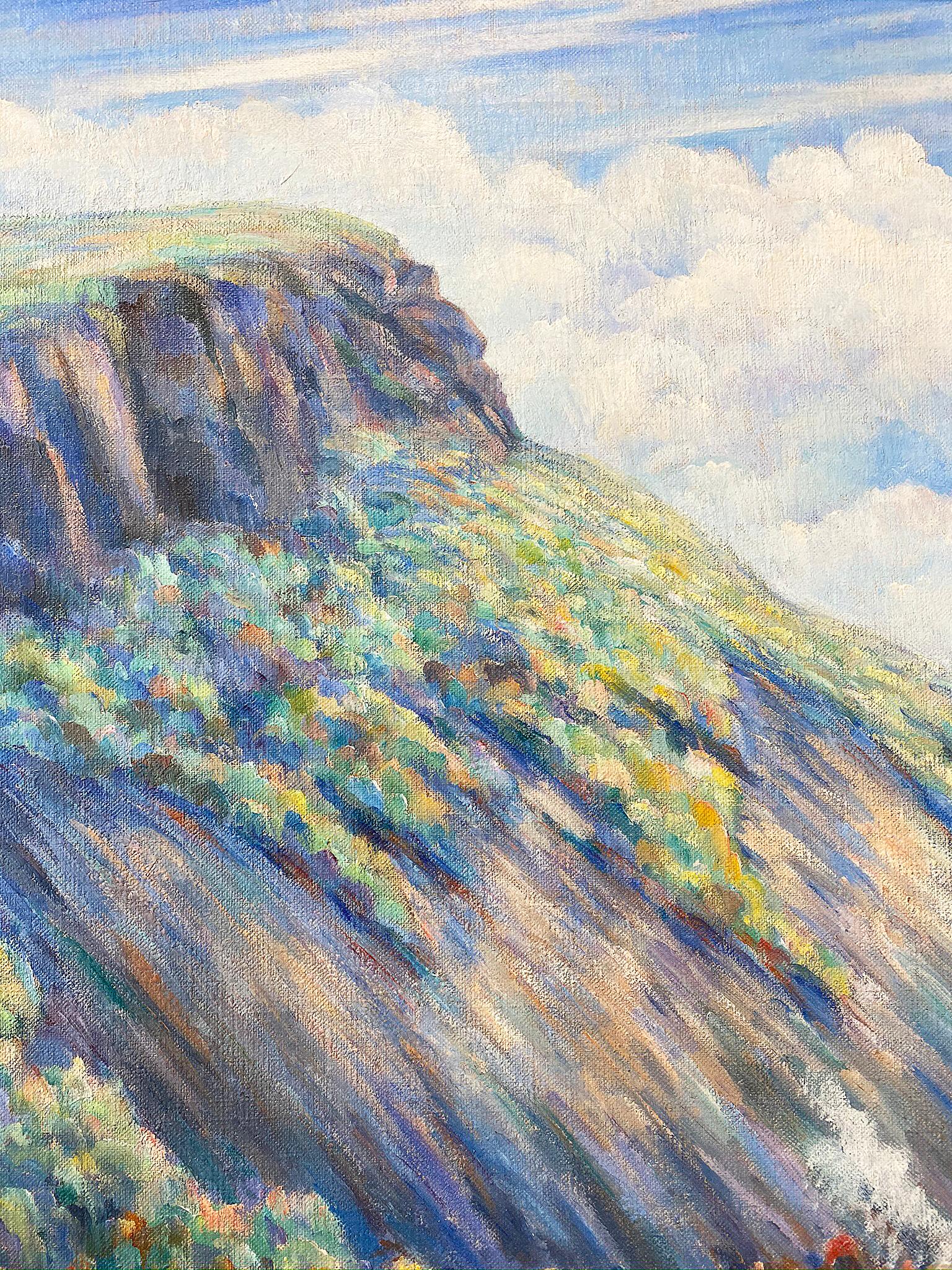 Landschaftsgemälde von Arthur Frischke aus den 1930er Jahren 'Crows-Nest Mountain'. im Angebot 6