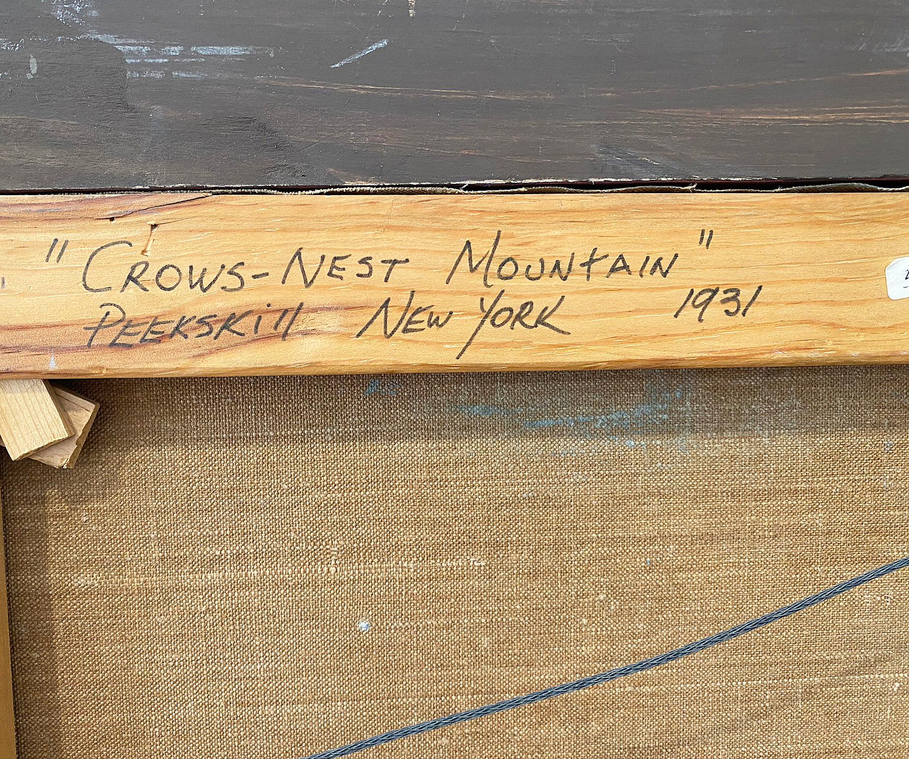 Landschaftsgemälde von Arthur Frischke aus den 1930er Jahren 'Crows-Nest Mountain'. im Angebot 6