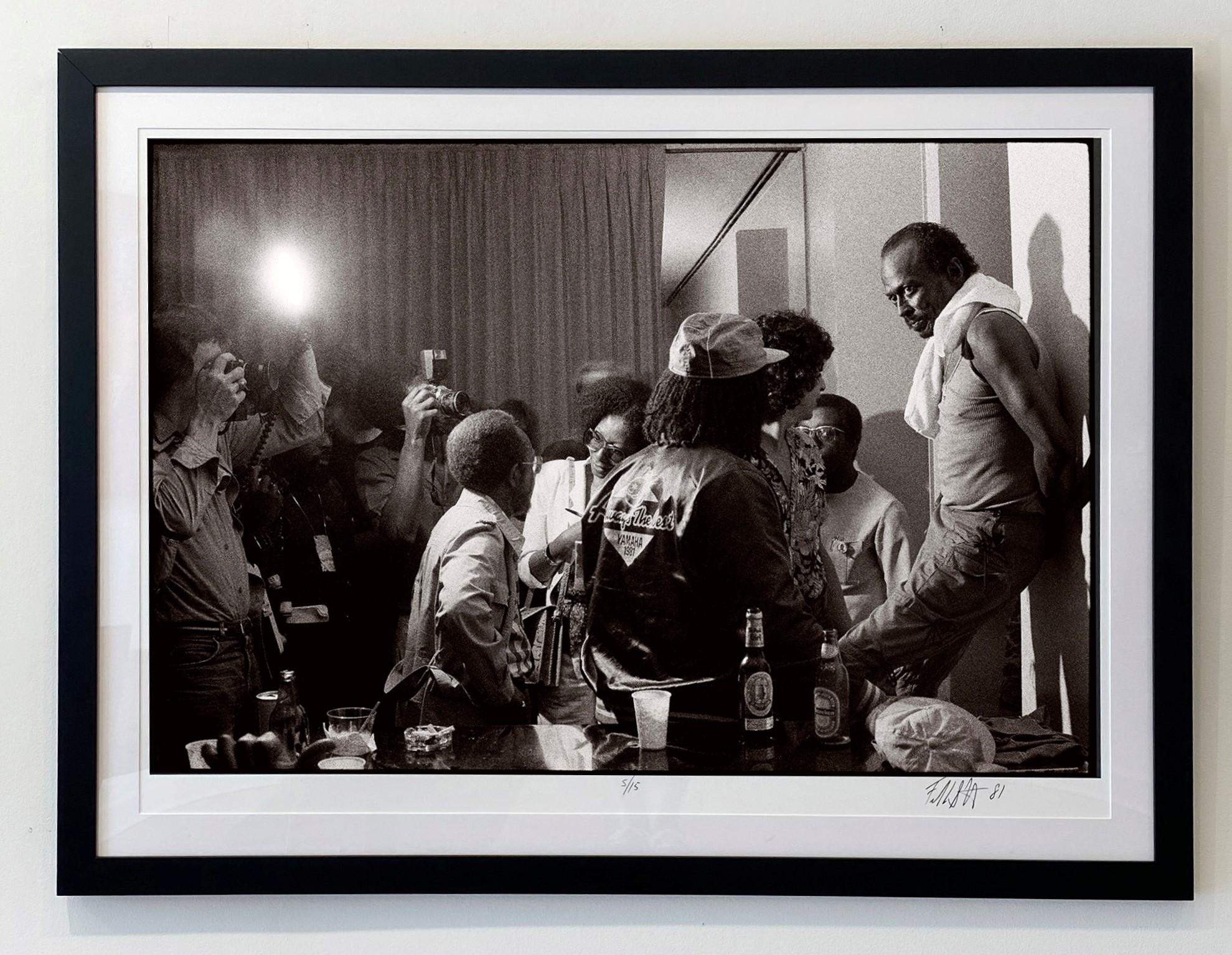 Jazz Photograph of Miles Davis by Frank Stewart, 'Miles in the Green Room' For Sale 3