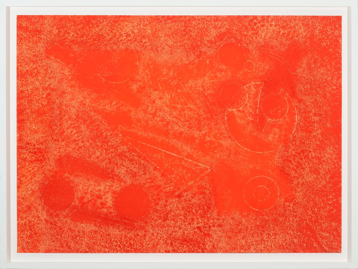 Lloyd Raymond Ney Abstract Drawing - "Red Galaxy"