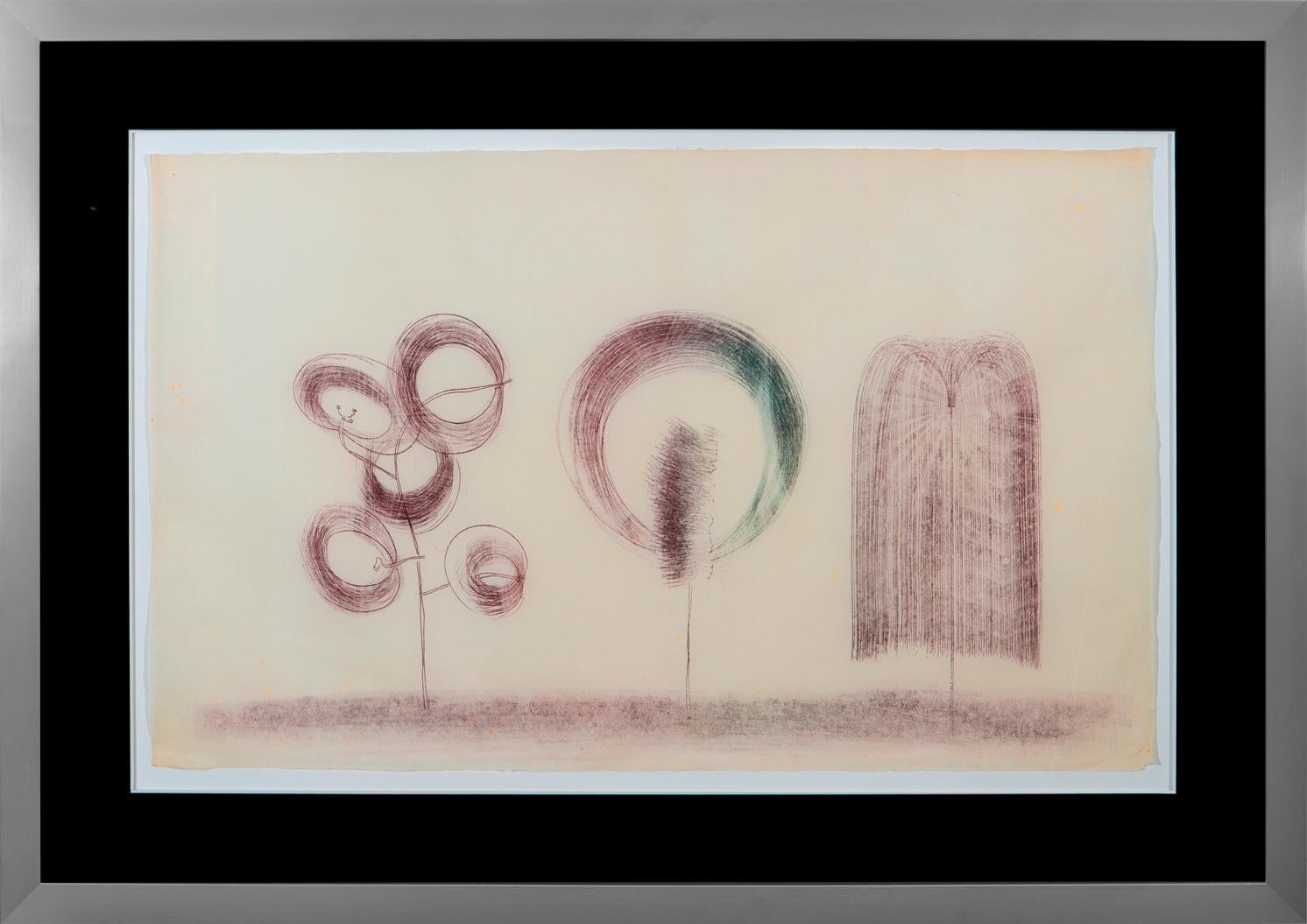 Abstract Print Harry Bertoia - Sculpture - Trois sons