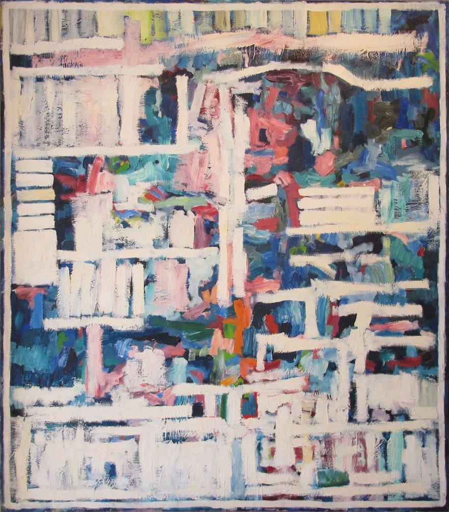 Solomon Ethe Abstract Painting - "The Grid"