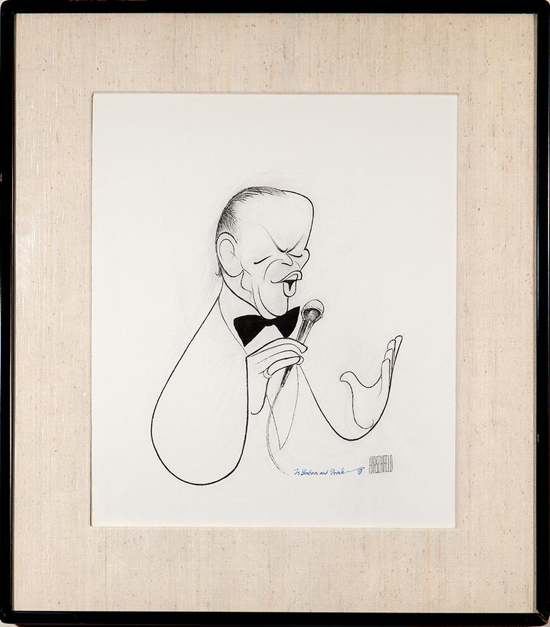 Albert Al Hirschfeld Figurative Art - "Frank Sinatra"