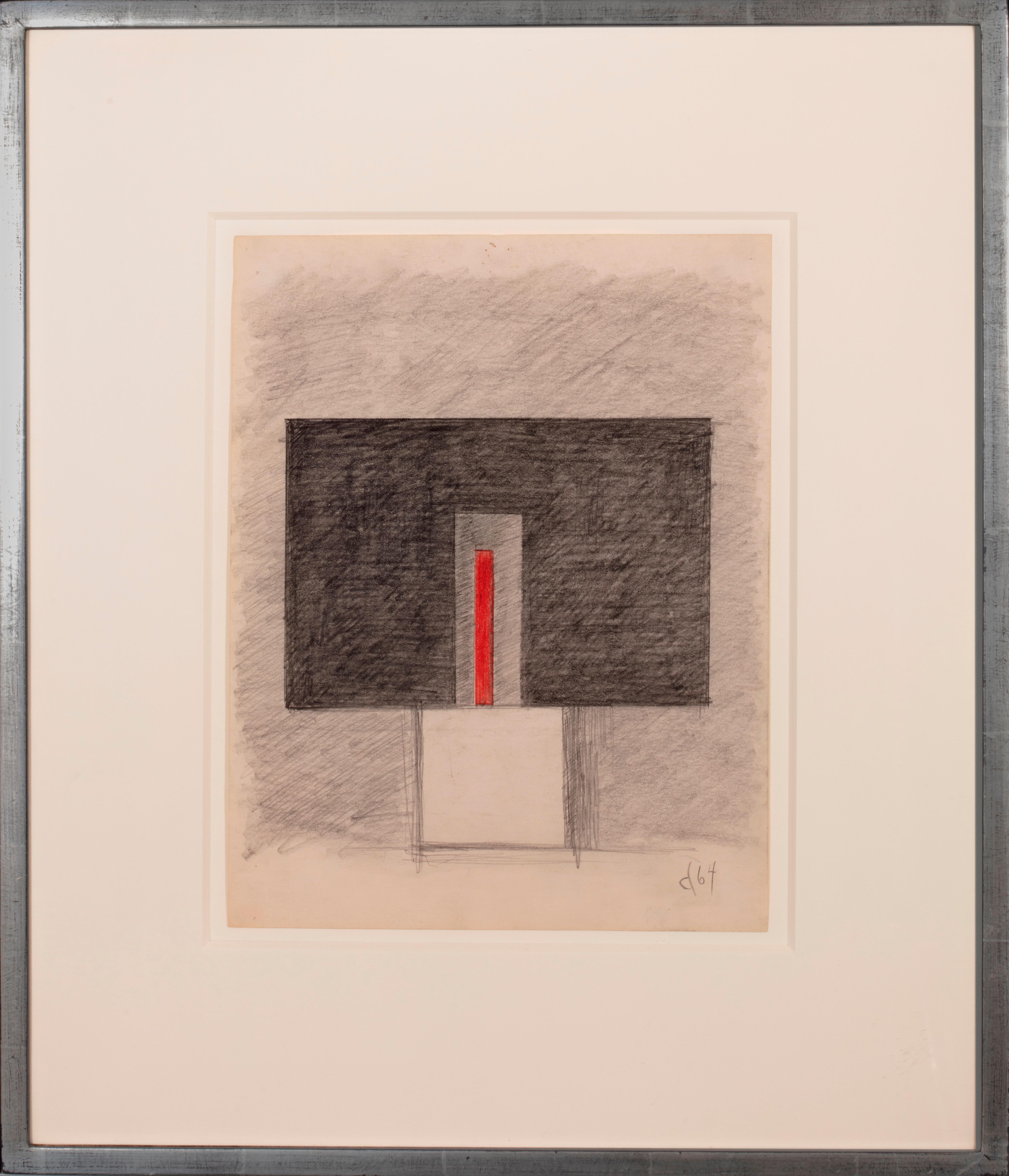 Burgoyne Diller Abstract Drawing – „Study for Sculpture“