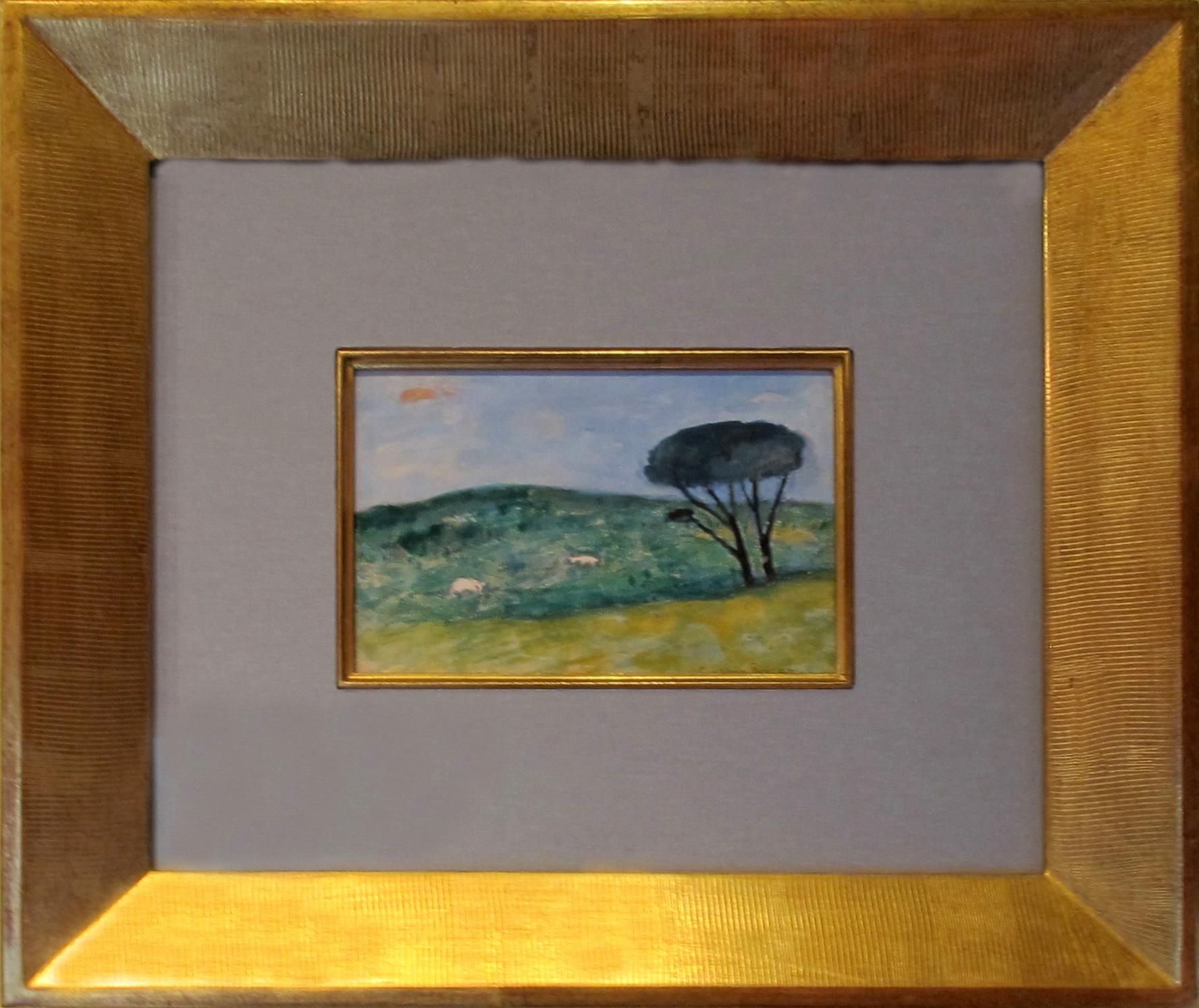 Gershon Benjamin Landscape Art - "Grazing"