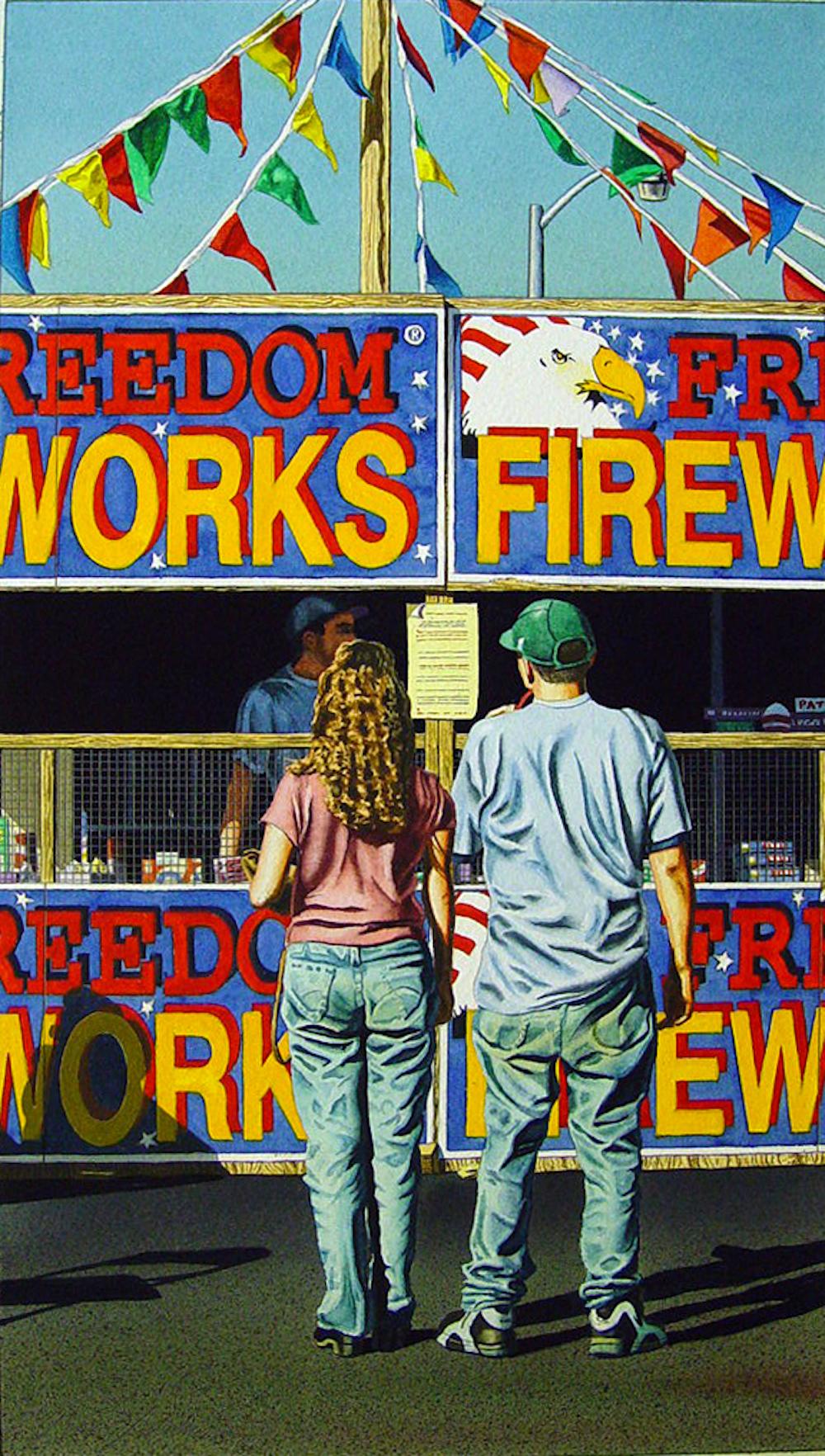 James Torlakson Landscape Art - Freedom Fireworks, 1997