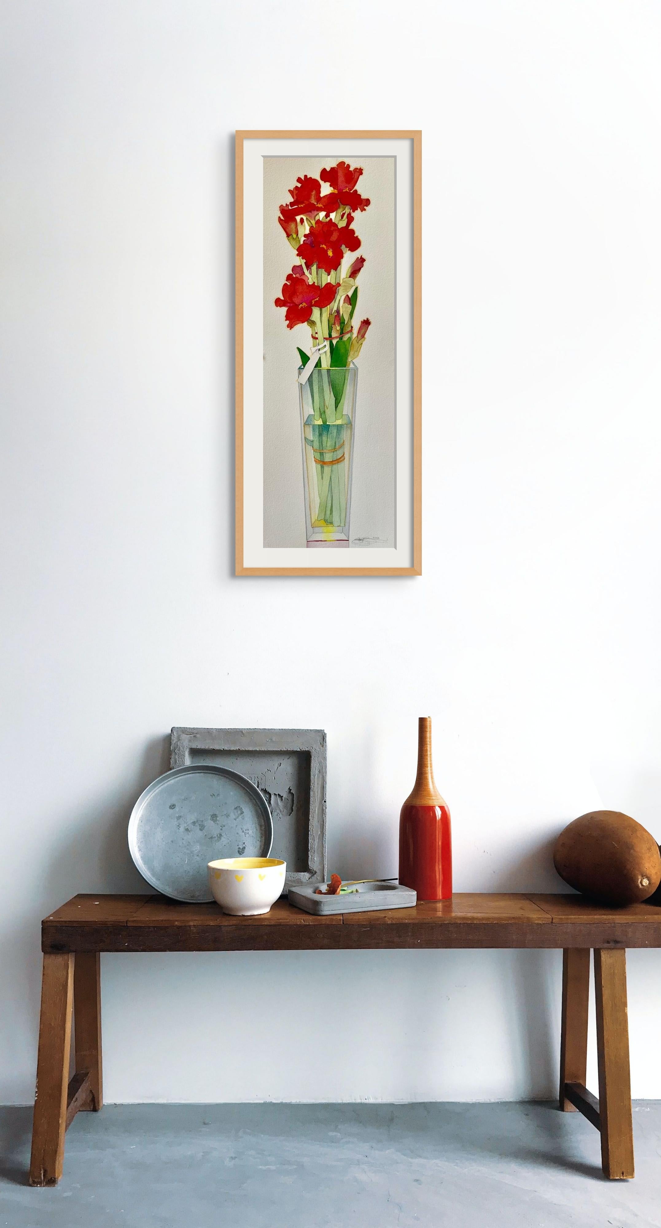Red Iris - Art by Gary Bukovnik