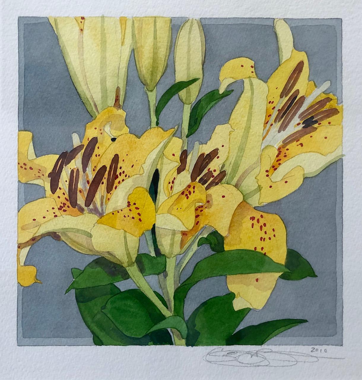 Gary Bukovnik Still-Life Painting - Lily Study III